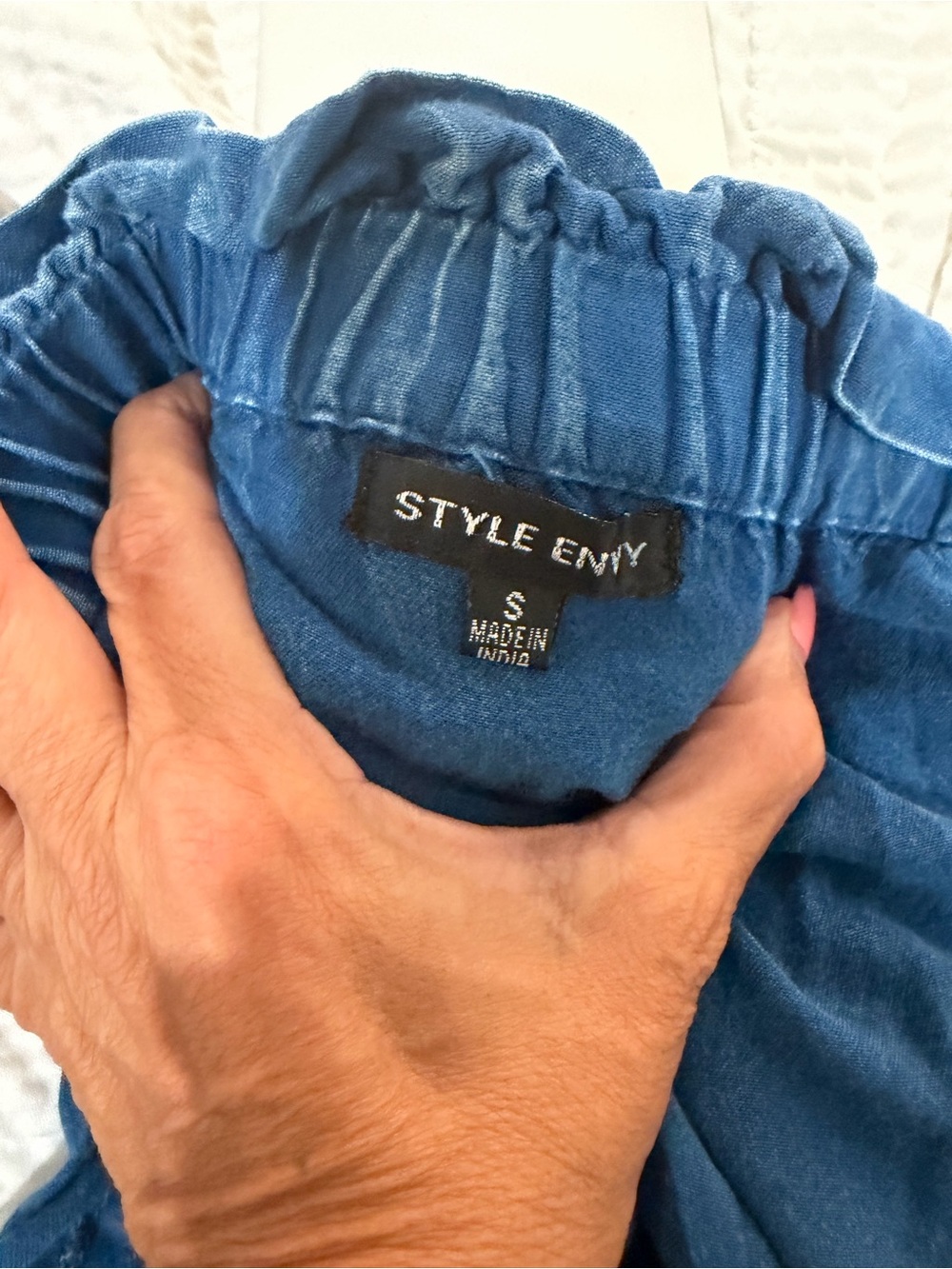 Style Envy Off-Shoulder Ruffled Top - Blue - Picture 5 of 5